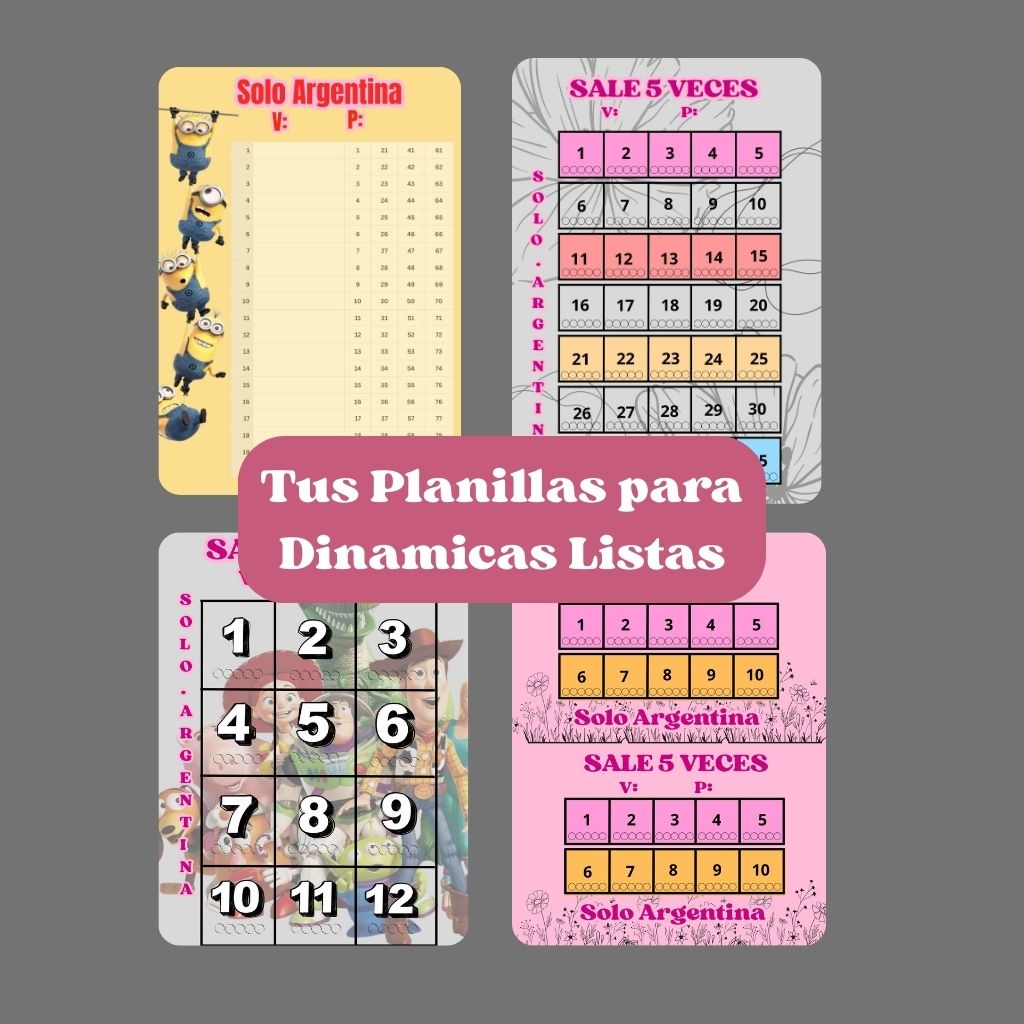 Planillas para Dinamicas listas para usar
